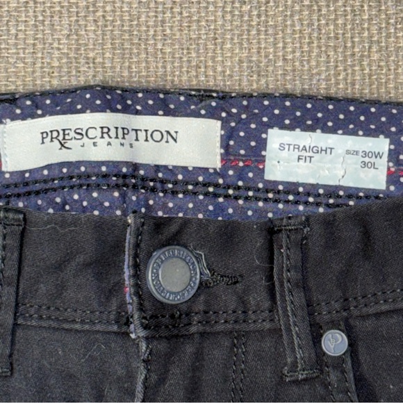 Prescription jeans size 30w x 30l Men's Classic Black Straight fit Jeans - Picture 2 of 5